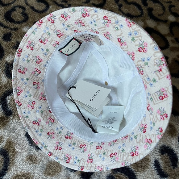 Brand New Gucci Liberty Floral bucket hat pink cottage streetwear unisex fashion - Picture 1 of 12